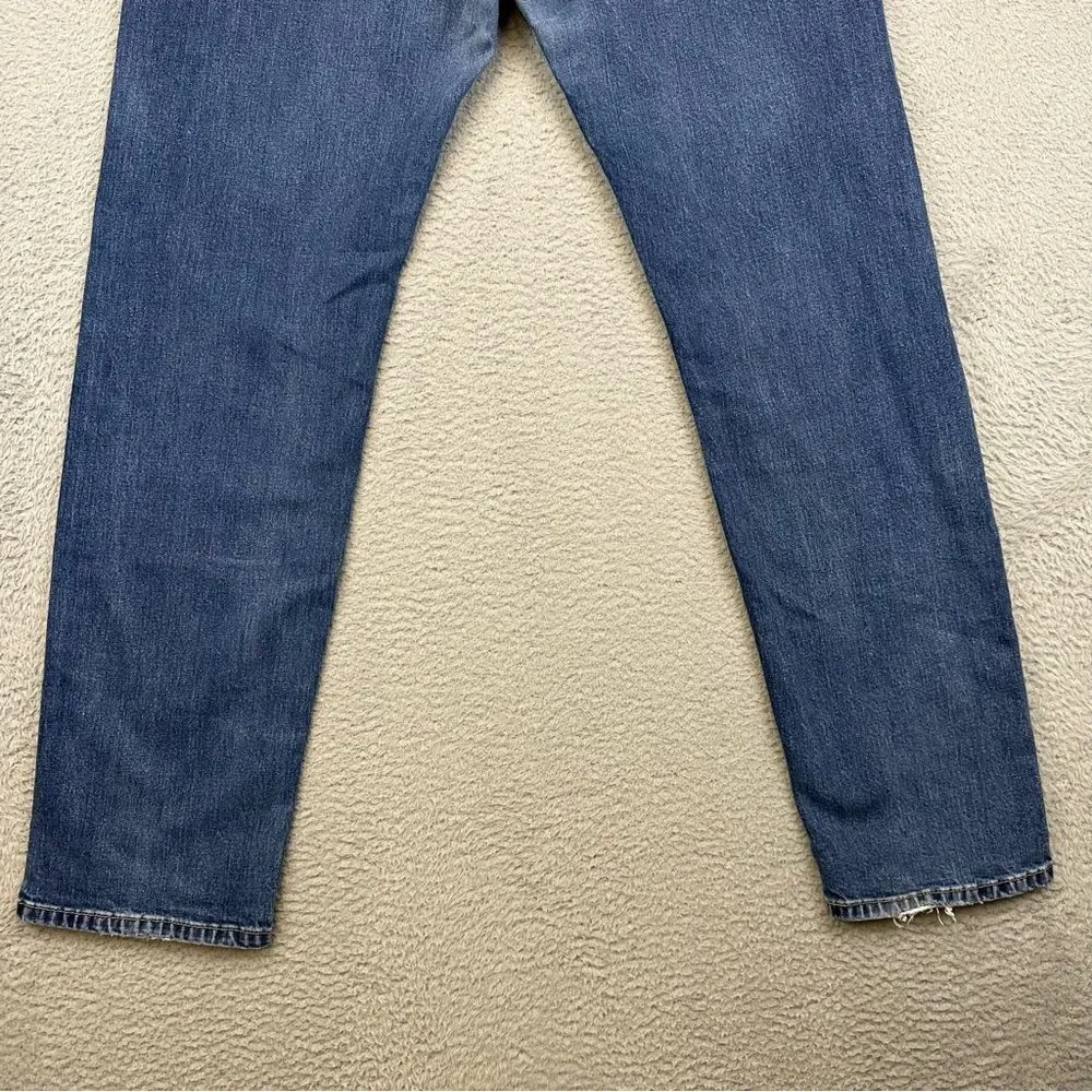 Levis 505 Jeans Mens 38x34 Blue Straight Medium Wash Distressed Casual‎ 36x32*